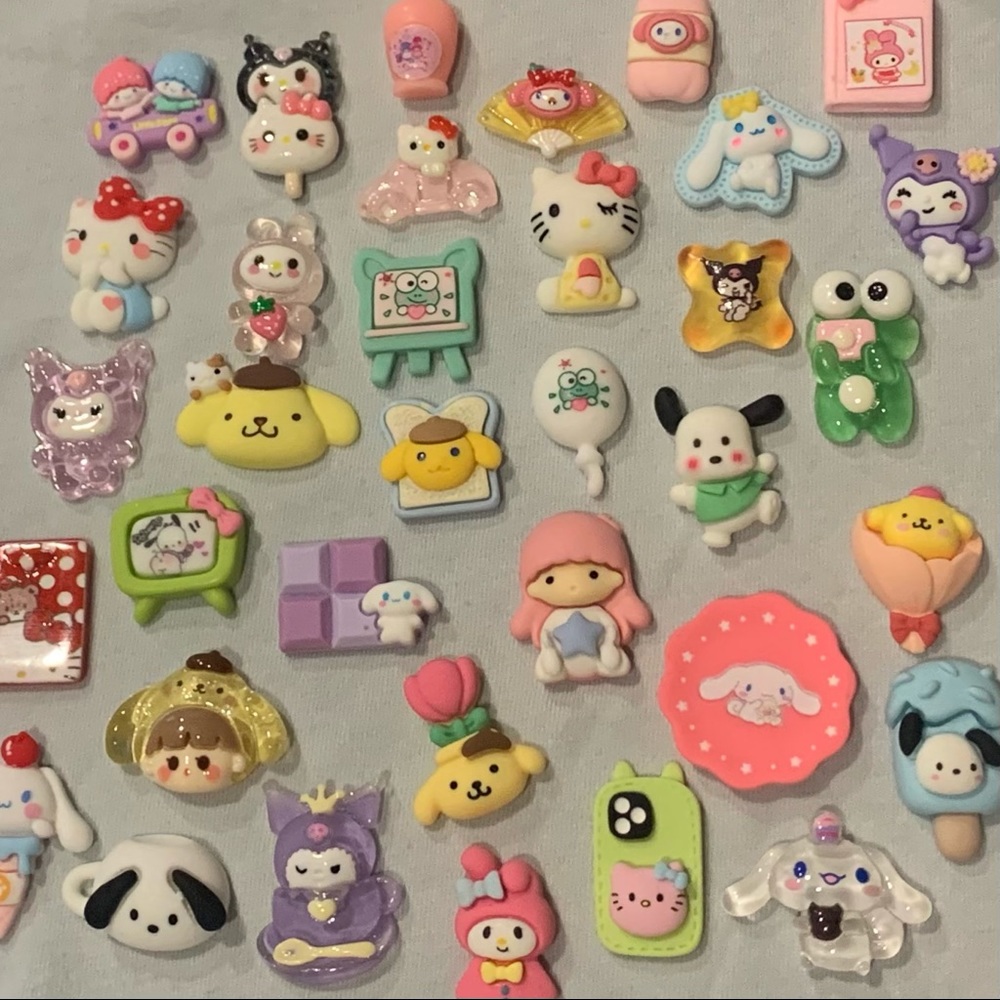 Scoop of 30 Hello Kitty Sanrio Inspired Charms for DIYs